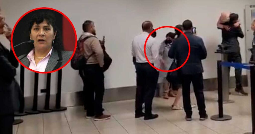 “sinvergüenza”, “esposa de ladrón”, le gritan a Lilia Paredes en el aeropuerto Jorge Chávez | VIDEO