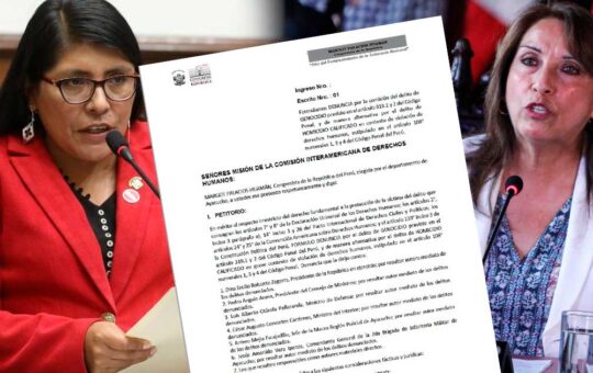 Margot Palacios presenta ante CIDH denuncia por genocidio contra Boluarte y ministros