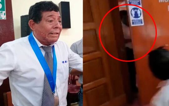 Nuevo Chimbote: Alcalde saliente se negó entregar alcaldía a su sucesor con un portazo en la cara | VIDEO