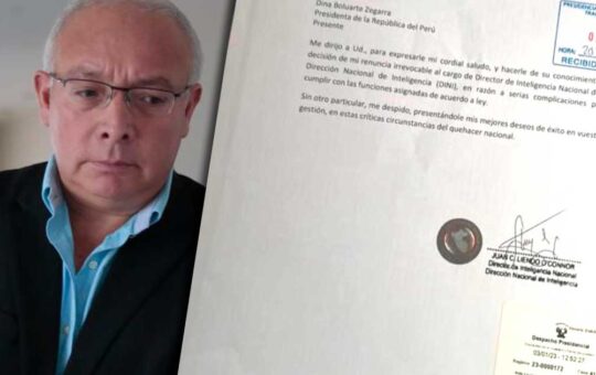 Juan Carlos Liendo renuncia a la DINI tras declaraciones de Boluarte