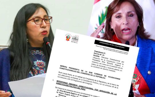 Ruth Luque presentó denuncia constitucional contra Dina Boluarte y ministros por muertos en protestas