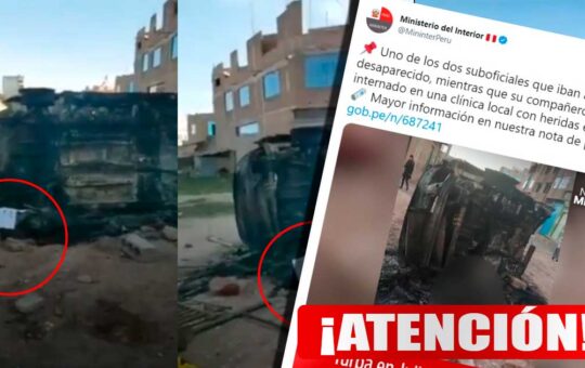 Un policía se encuentra desaparecido luego que manifestantes quemaran vivo a otro efecto policial