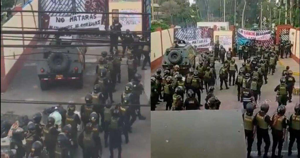 Estudiantes de la UNMSM tras intervención de la PNP: “¡La gasolina! ¡La gasolina!”