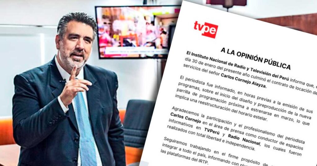 TV Perú: Periodista Carlos Cornejo no va más en el canal del estado