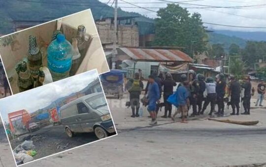 A casi 5 días de bloqueado, PNP libera puente histórico en Perené e incauta bombas molotov