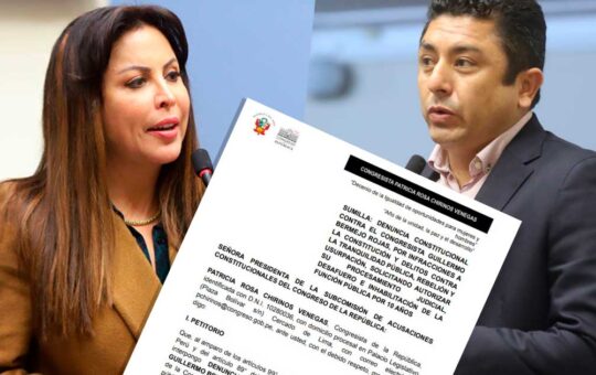 Chirinos presenta denuncia constitucional contra Bermejo por protestas y pide inhabilitación por 10 años