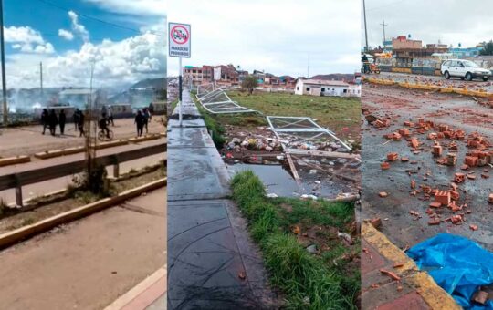 Puno: 23 heridos en enfrentamiento tras violentas protestas en la toma del aeropuerto de Juliaca