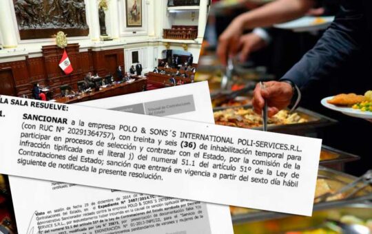 Congreso: Empresa que provee buffets de S/80 estuvo inhabilitada por certificado falso de manipulación de alimentos