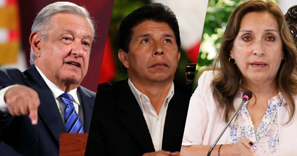 AMLO defiende al golpista Castillo y llama “presidenta espuria” a Dina Boluarte