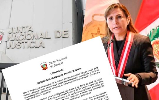 Junta Nacional de Justicia respondió a Patricia Benavides por cuestionar investigación en su contra