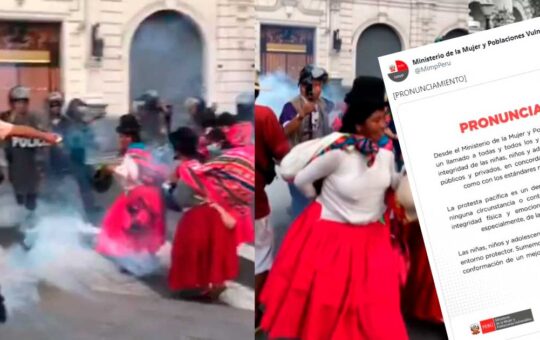 Ministerio de la Mujer hace un llamado para no exponer a menores durante protestas