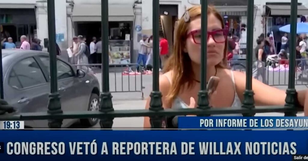Congreso de la República vetó a reportera de Willax por informe de desayunos