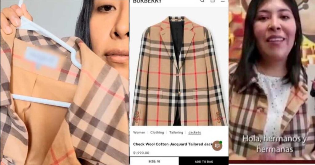 Betssy Chávez se pronuncia sobre el costoso saco a cuadros de marca Burberry