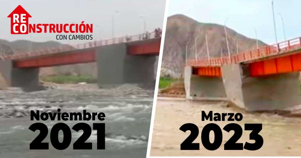 Cañete: Puente construido el 2021 por “Reconstrucción con cambios” está apunto de caerse