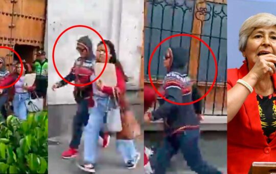 Arequipa: María Agüero salió huyendo totalmente camuflada para no ser identificada por manifestantes