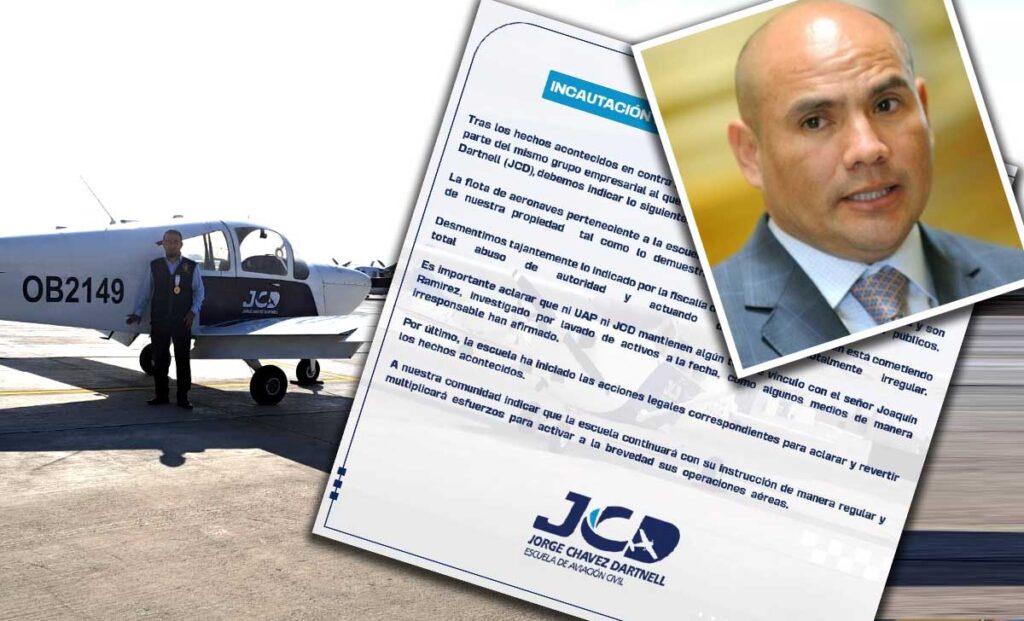 Escuela de Aviación Civil Jorge Chávez informa que las avionetas incautadas no pertenecen a Joaquín Ramírez