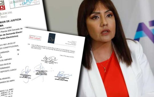 María Jara presenta demanda de amparo para ser restituida como presidenta de la ATU