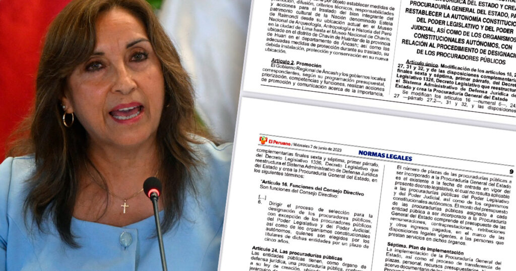 Dina Boluarte promulgó ley que permite al Congreso y PJ designar a su propio procurador