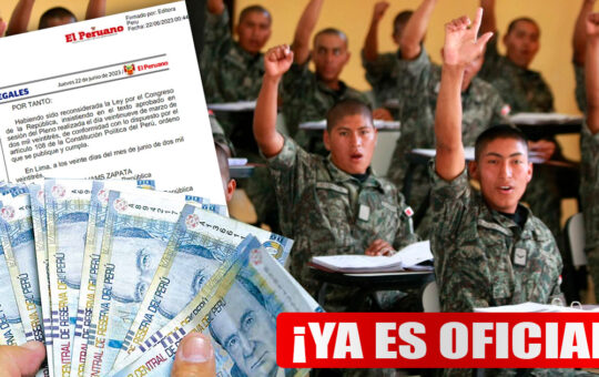 Ya es oficial la ley que establece sueldo mínimo mensual para el personal de servicio militar