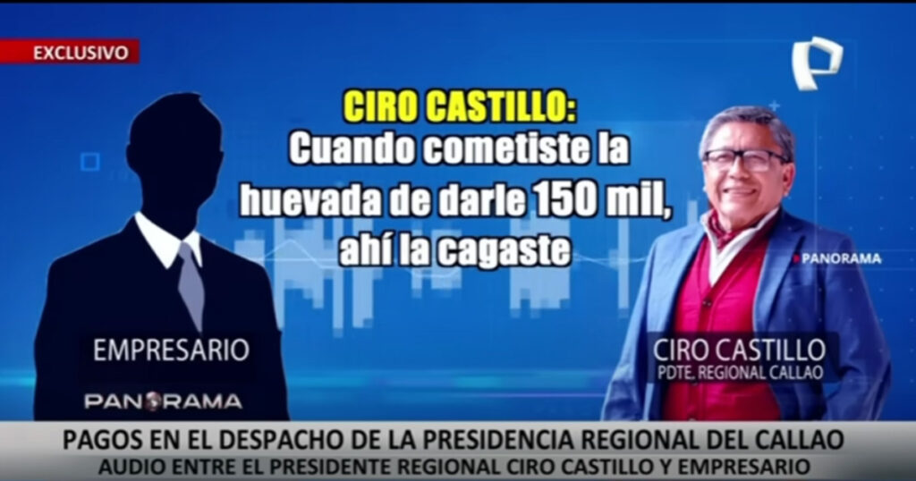 Revelan audio de Ciro Castillo ordenando a empresario matar ‘amante’ por apropiarse coima de S/150 mil