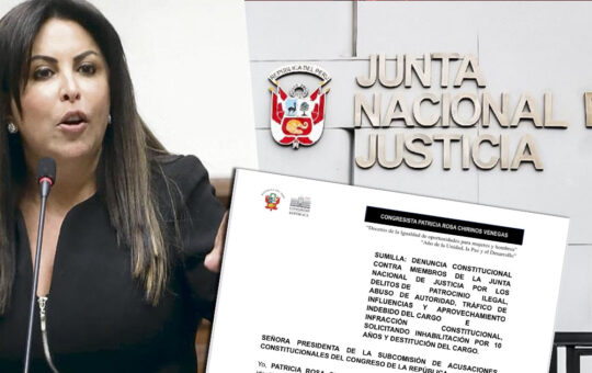 Chirinos presentó denuncia constitucional contra miembros de la JNJ por presuntas presiones a favor de Zoraida Ávalos