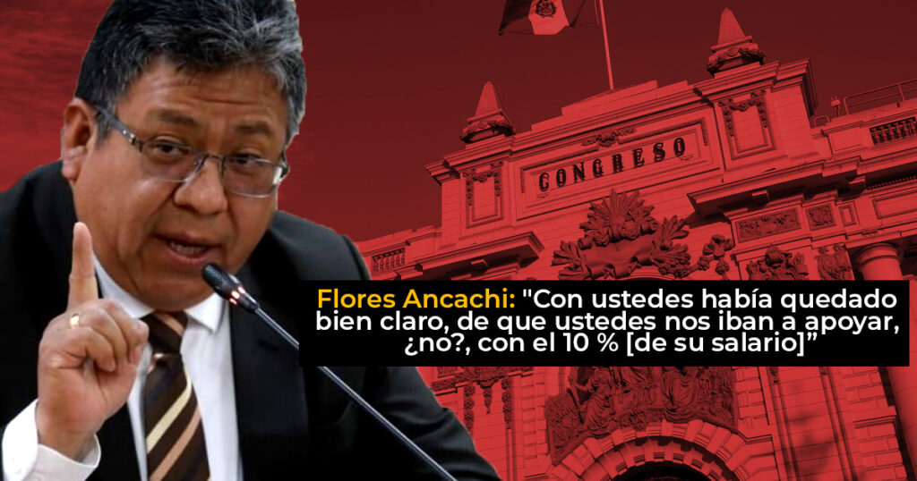 Mochasueldo: Flores Ancachi exige a sus trabajadores el 10 % de su sueldo y el 50 % de sus bonos