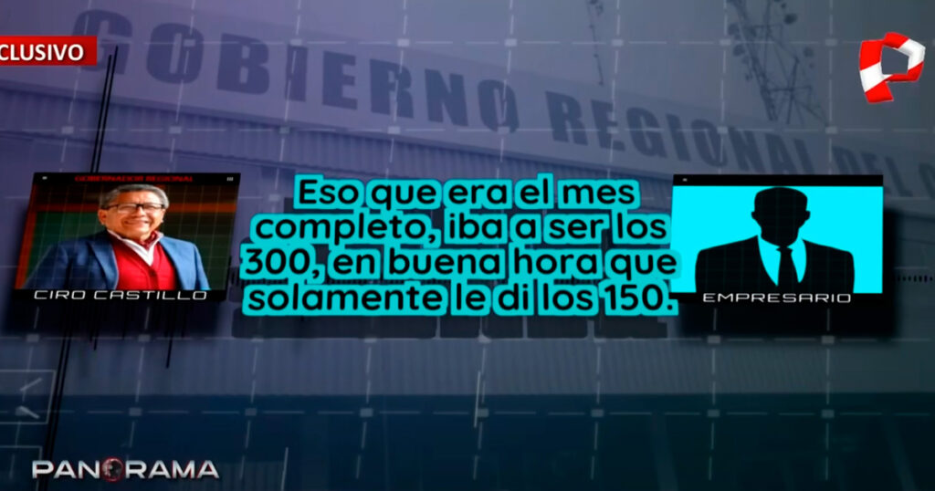 Audio completo sobre coima a Ciro Castillo: “iba a ser 300 mil soles el dinero entregado y no 150 mil”