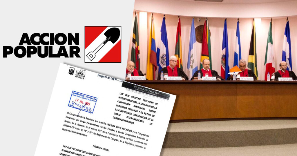 Acción Popular impulsan PL para declarar de interés nacional que Perú abandone la Corte IDH