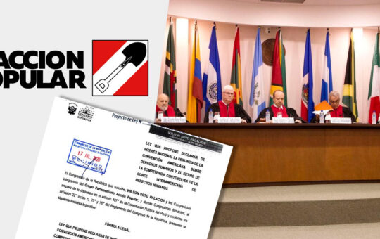 Acción Popular impulsan PL para declarar de interés nacional que Perú abandone la Corte IDH