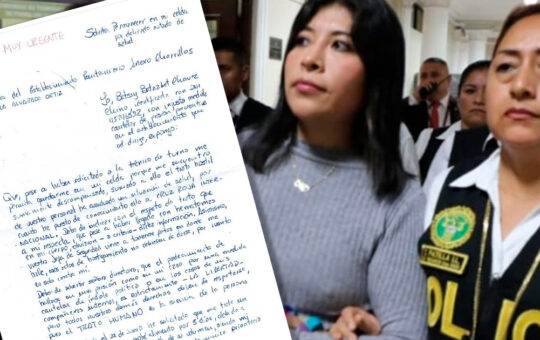 Betssy Chávez denuncia malos tratos en prisión y exige una nutricionista