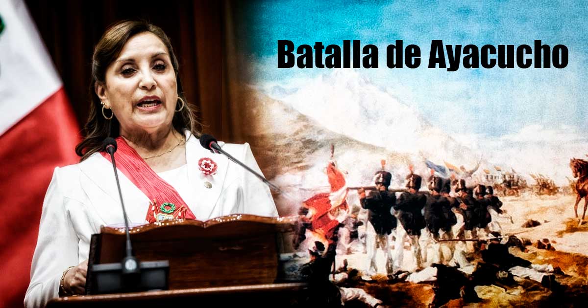 Dina Boluarte anuncia que conmemorará bicentenario de Batalla de Ayacucho en diciembre de 2024