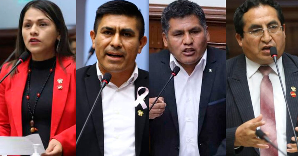 Perú Libre no acepta renuncias de cuatro congresistas y los expulsa por traidores