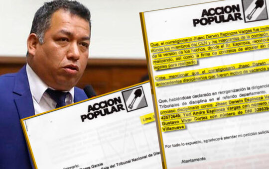 Darwin Espinoza alquiló locales de Acción Popular para cevichería, joyería y óptica