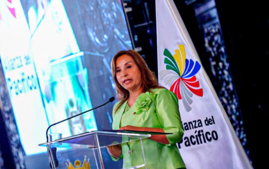 Dina Boluarte participó en ceremonia de la presidencia pro tempore del Perú de la Alianza del Pacífico