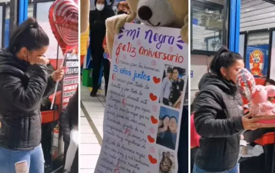 Peruano sorprende a su pareja venezolana con romántico detalle