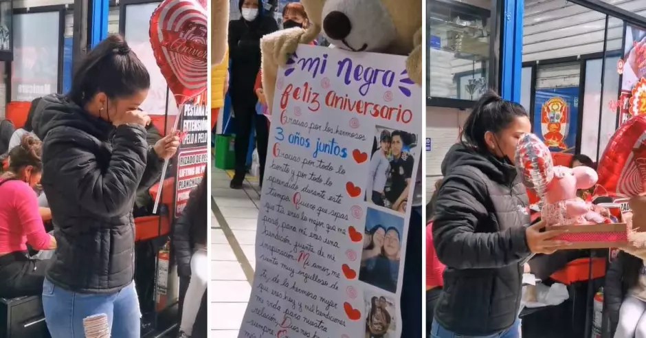 Peruano sorprende a su pareja venezolana con romántico detalle