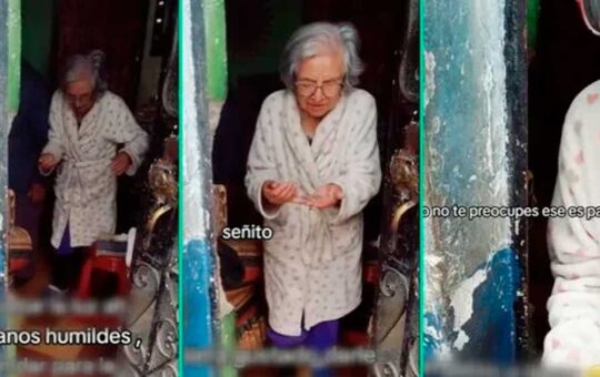 Pareja de ancianos llora al ver que joven trabajador de luz no les corta el servicio y les devuelve sus monedas