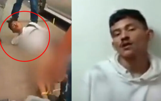 Transeúntes golpean y desnudan a venezolano por acuchillar a una escolar