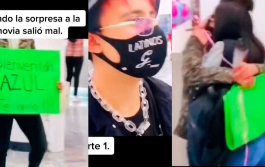 Joven descubre que es el amante de su novia al ir a recogerla al aeropuerto