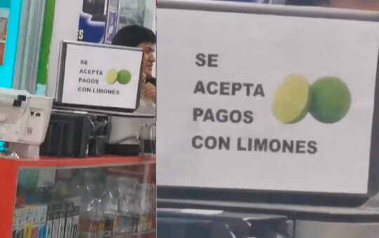 Dueño de negocio acepta “limones” como medio de pago