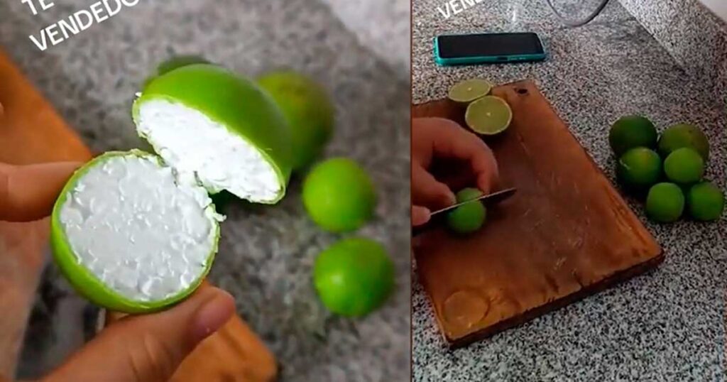 Vendedor de limones estafa a sus clientes con réplicas hechas de Tecnopor
