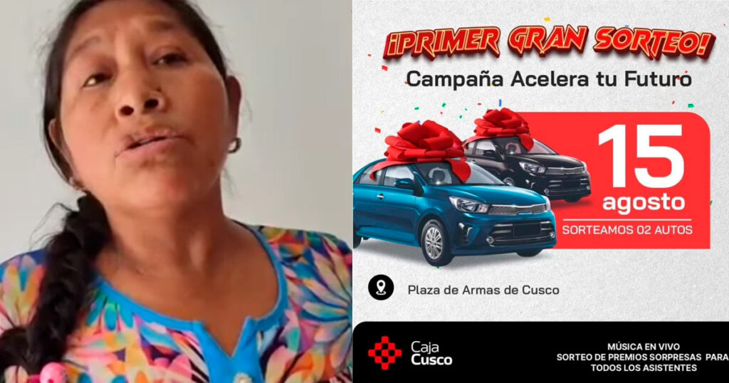Ganadora de auto en sorteo de Caja Cusco denuncia que no quieren entregarle su premio