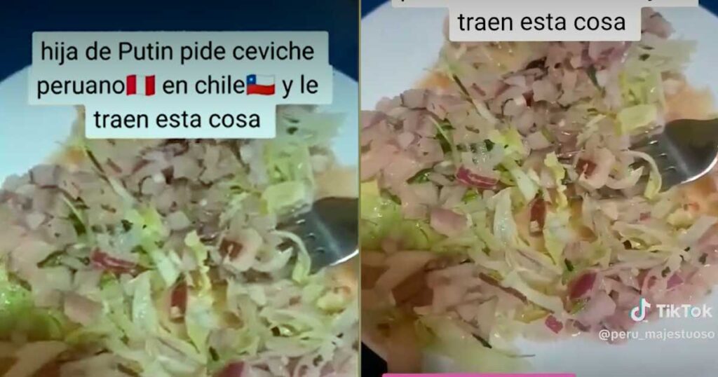 Extranjera se indigna al pedir ceviche peruano en Chile y recibir una ensalada