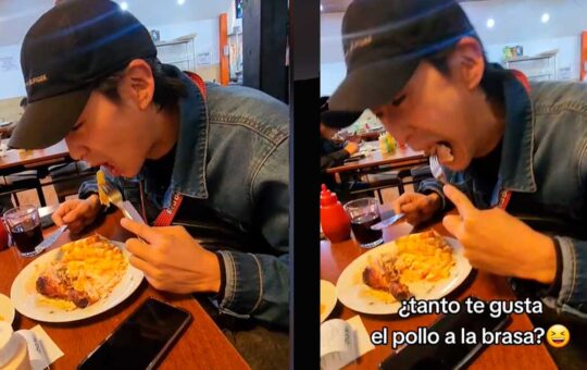 Extranjero se enamora del pollo a la brasa peruano y no quiere volver a Corea