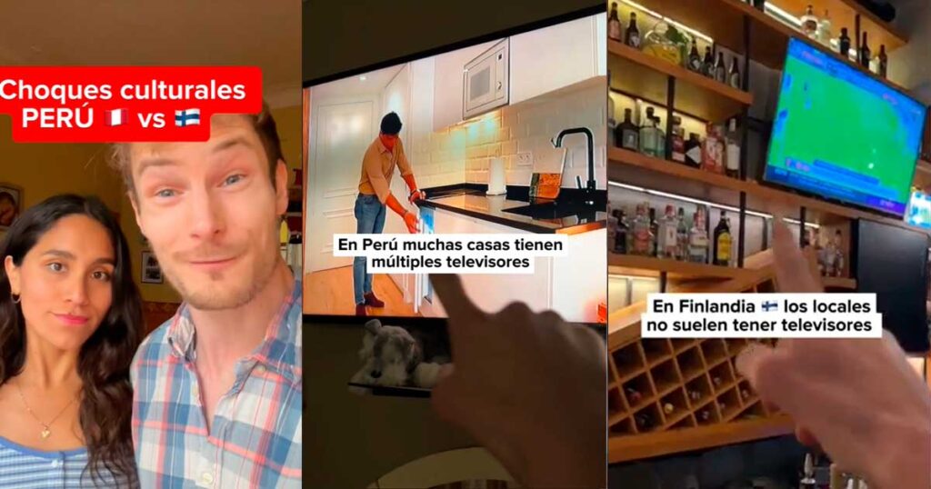 Finlandés se sorprende por la cantidad de televisores que encontró en la casa de su suegra peruana