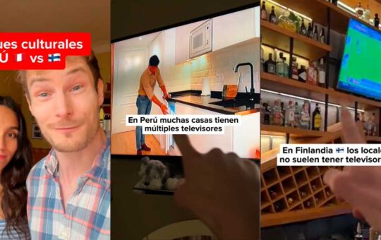 Finlandés se sorprende por la cantidad de televisores que encontró en la casa de su suegra peruana