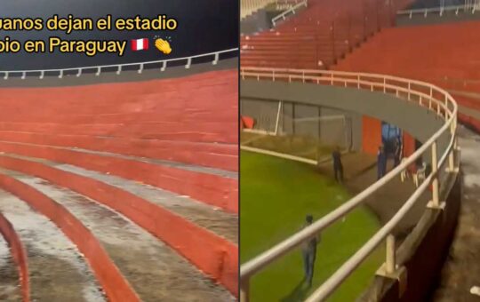 Hinchas peruanos dan el ejemplo y limpian su tribuna finalizado el partido con Paraguay
