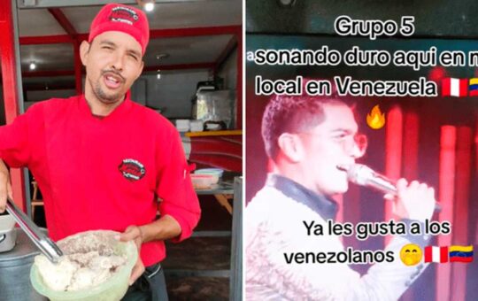 Venezolano pone el Grupo 5 en local de comida peruana que tiene en su país: “Peruanizando”