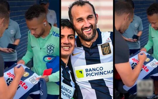 Neymar le pidió a Barcos que le firme la camiseta de Alianza Lima e hinchas íntimos enloquecen