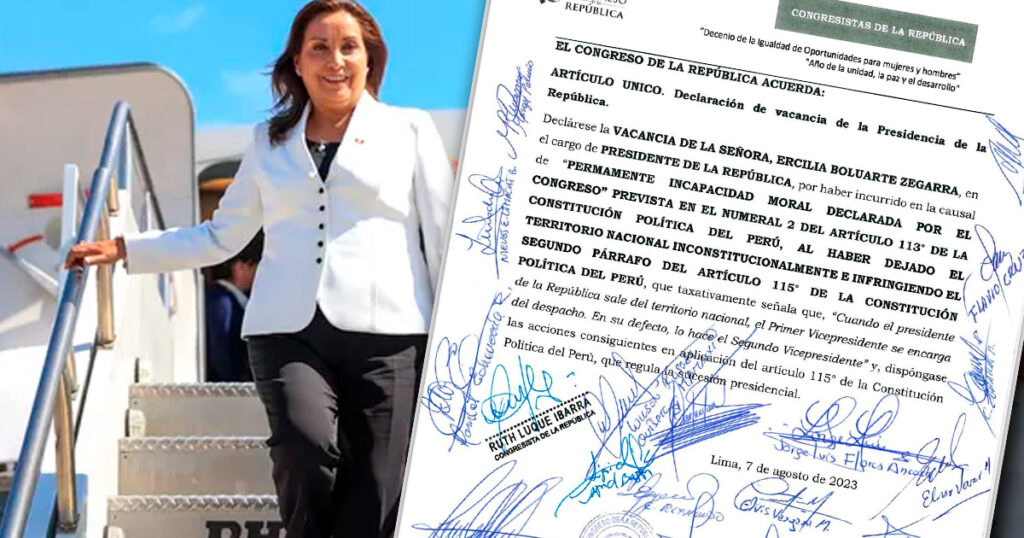 Bancadas de izquierda presentan moción de vacancia contra Dina Boluarte